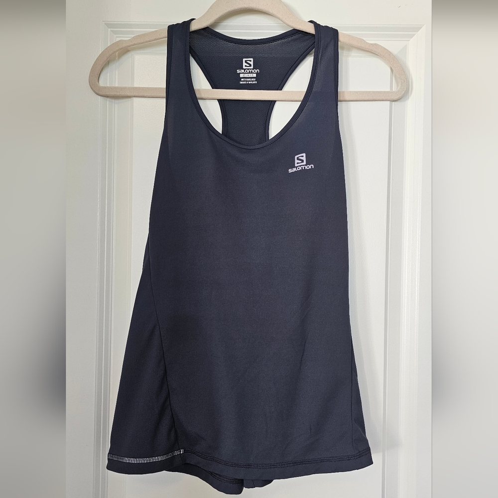 Salomon Women’s Running Tank Top Size Small Charcoal